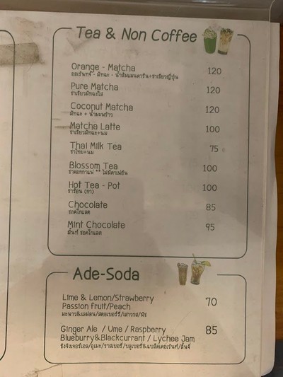 ป้ายราคาหรือสมุดเมนู