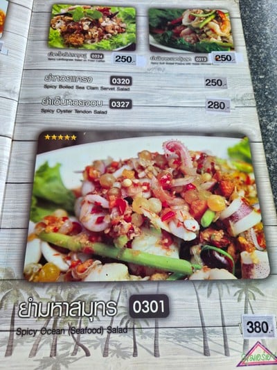 ป้ายราคาหรือสมุดเมนู