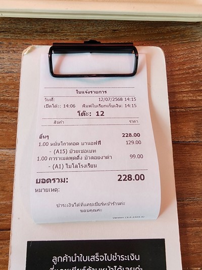 ป้ายราคาหรือสมุดเมนู