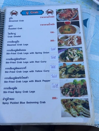 ป้ายราคาหรือสมุดเมนู