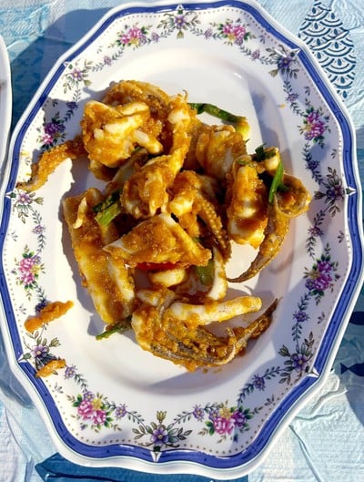 หมึกผัดไข่เค็ม