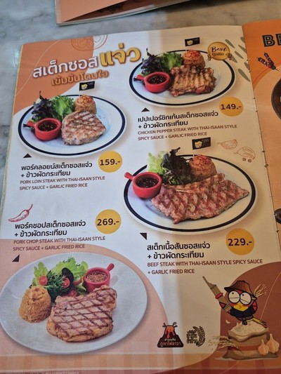 ป้ายราคาหรือสมุดเมนู