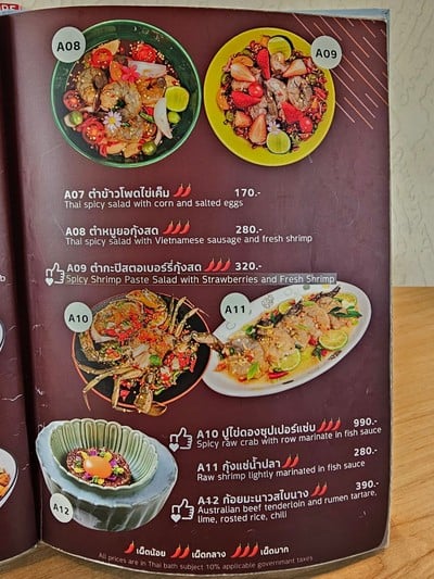 ป้ายราคาหรือสมุดเมนู