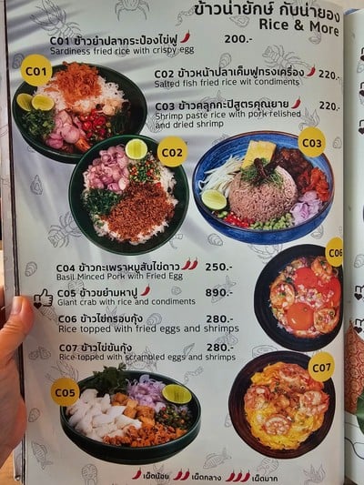 ป้ายราคาหรือสมุดเมนู