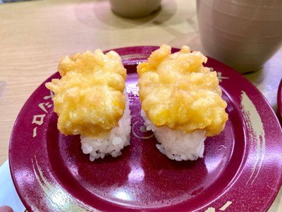 ซูชิข้าวโพดหวานทอด