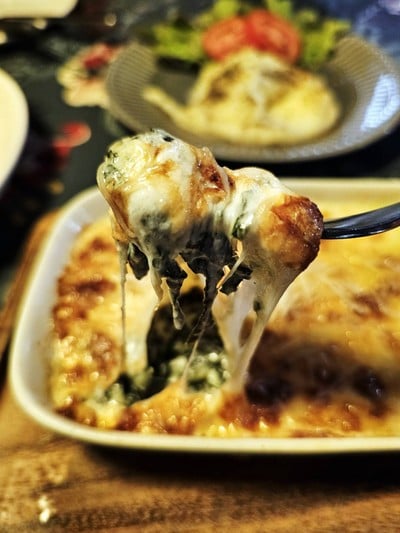 Baked spinach & cheese