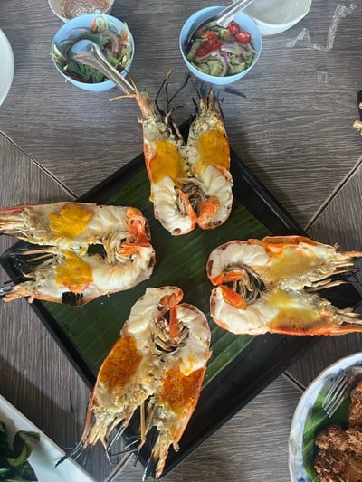 กุ้งใหญ่เผา