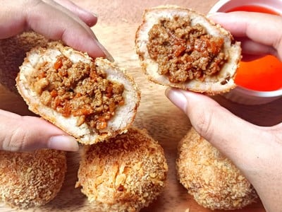 เผือกทอด ,, เผือกทอดไส้หมู เผือกทอด ,, เผือกทอดไส้หมู