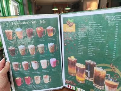 ป้ายราคาหรือสมุดเมนู