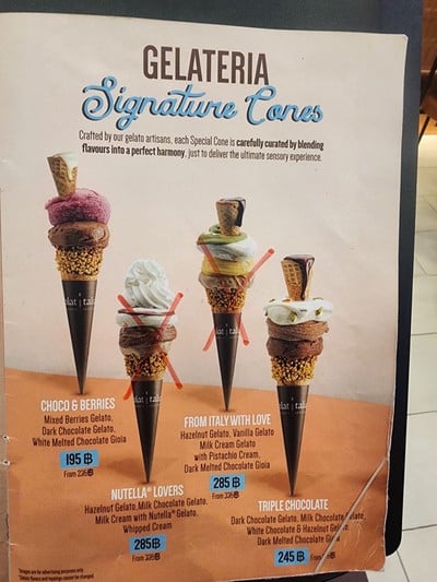 ป้ายราคาหรือสมุดเมนู