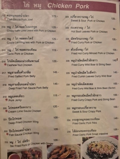 ป้ายราคาหรือสมุดเมนู