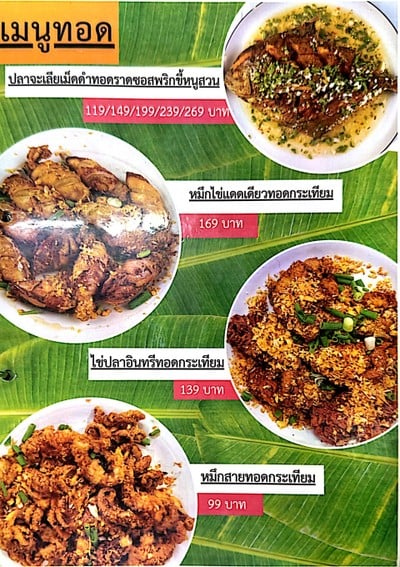 ป้ายราคาหรือสมุดเมนู