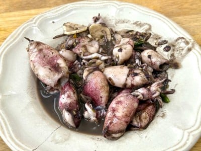 หมึกกะตอยผัดน้ำดำ #ใส่พริกขี้หนูสวน