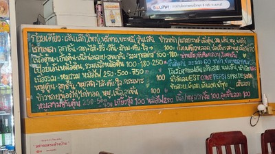 ป้ายราคาหรือสมุดเมนู