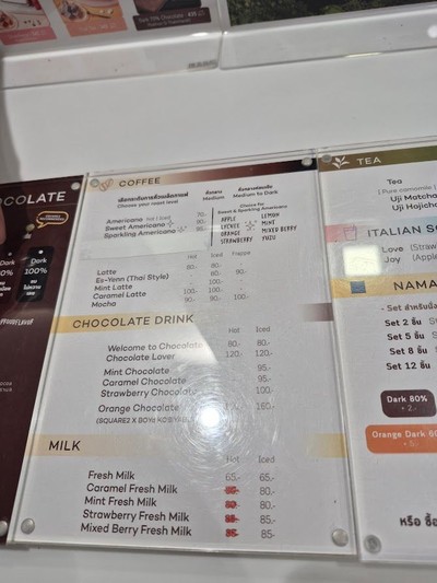 ป้ายราคาหรือสมุดเมนู