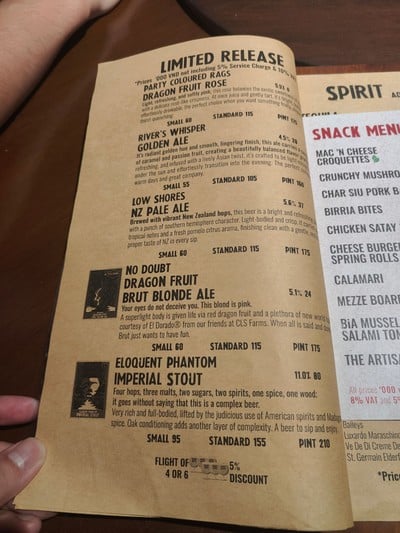 ป้ายราคาหรือสมุดเมนู