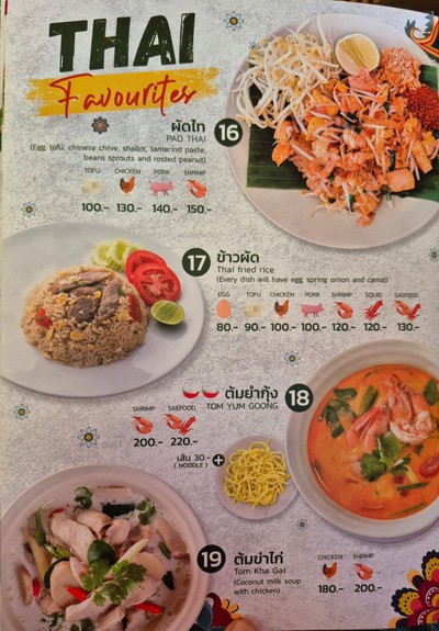 ป้ายราคาหรือสมุดเมนู