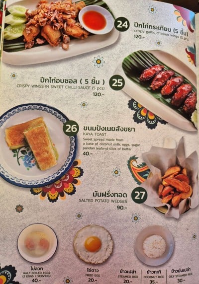 ป้ายราคาหรือสมุดเมนู