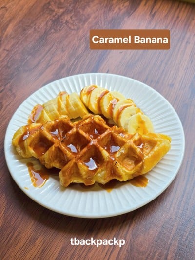 Caramel Banana Croffle