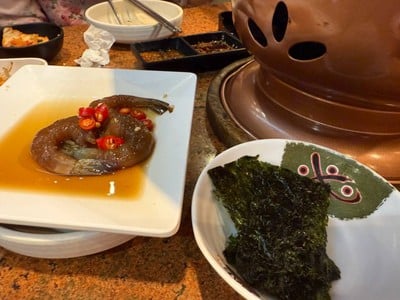 กุ้งดองซีอิ๊ว สาหร่าย