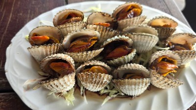 หอยแครงลวก