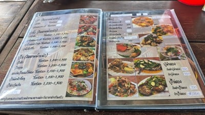 ป้ายราคาหรือสมุดเมนู