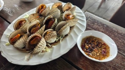 หอยแครงลวก