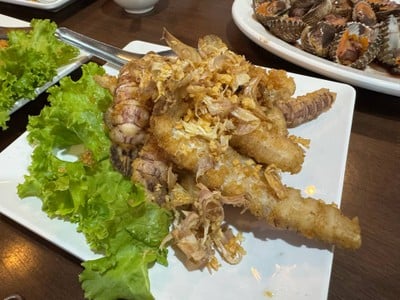 กั้งทอดกระเทียม