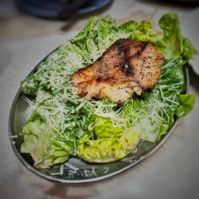 Grilled Fish Caesar Salad