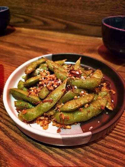Garlic Mala Spiced Edamame