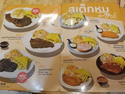 ป้ายราคาหรือสมุดเมนู