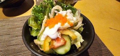 สลัดปลาเงินทอด