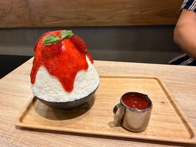 Kakigori Strawberry Cheesecake