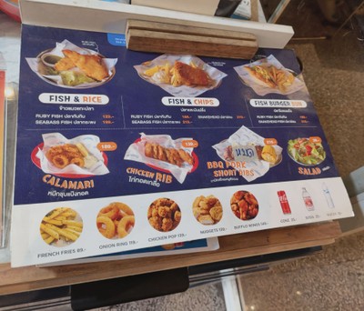 ป้ายราคาหรือสมุดเมนู