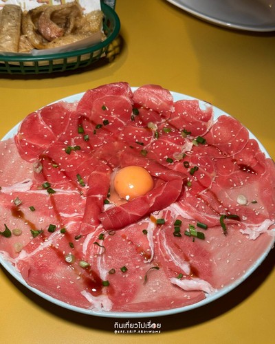 จุ่มลาวเนื้อริบอายสไลด์  Set Lao Hot Pot - Ribeye Beef Slices