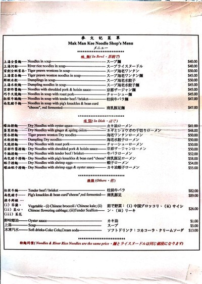 ป้ายราคาหรือสมุดเมนู