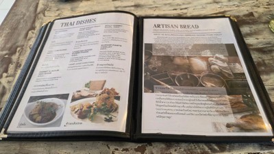 ป้ายราคาหรือสมุดเมนู