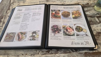 ป้ายราคาหรือสมุดเมนู