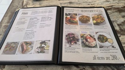 ป้ายราคาหรือสมุดเมนู