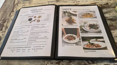 ป้ายราคาหรือสมุดเมนู