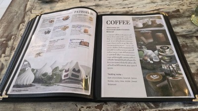 ป้ายราคาหรือสมุดเมนู