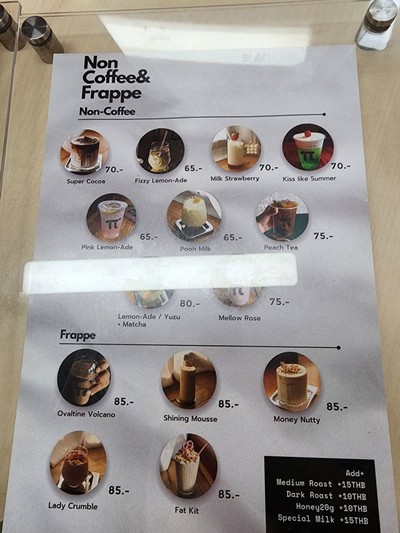 ป้ายราคาหรือสมุดเมนู