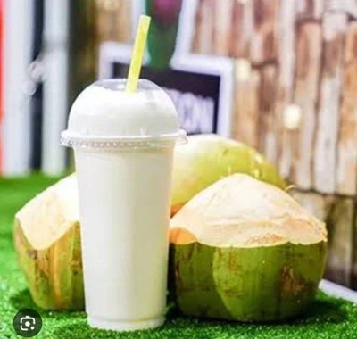 น้ำมะพร้าวปั่น นมสด