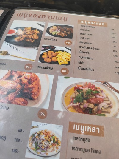 ป้ายราคาหรือสมุดเมนู