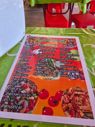 ป้ายราคาหรือสมุดเมนู