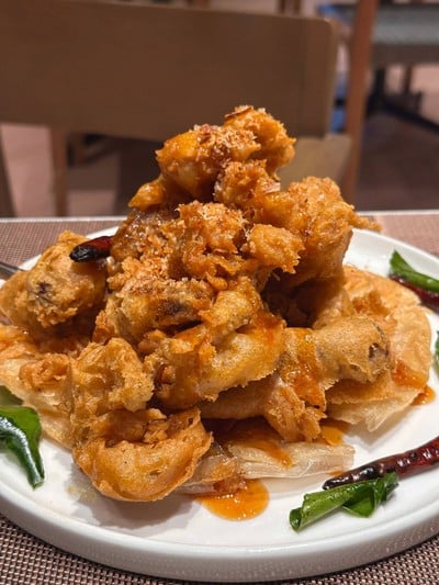 โรตีไก่กรอบซอสมะขาม