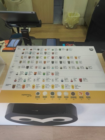 ป้ายราคาหรือสมุดเมนู