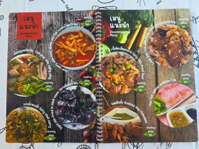 ป้ายราคาหรือสมุดเมนู