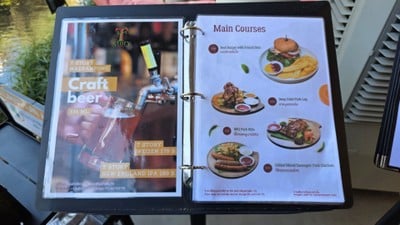 ป้ายราคาหรือสมุดเมนู