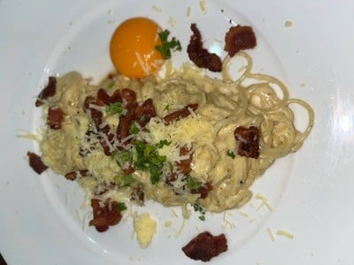 Spaghetti Carbonara With Bacon